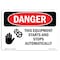 Signmission OSHA, Equipment Starts & Stops Automatically, 14in X 10in Rigid Plastic, 14" W, 10" H, Landscape OS-DS-P-1014-L-1589 - alternate 1